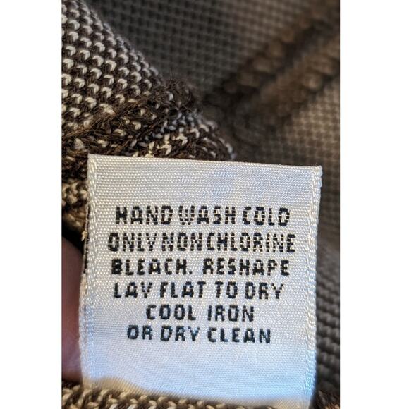 Talbot's Made in Italy Brown 'Tweed' Cotton Blend Sweater Blazer Womens Sz L - Picture 5 of 16